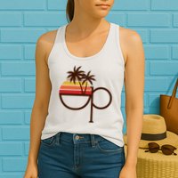 Vintage Retro OP Ocean Pacific Logo Womens Tank Top