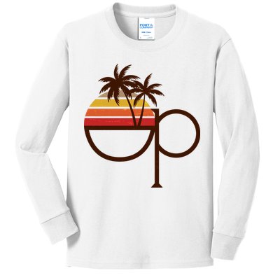 Vintage Retro OP Ocean Pacific Logo Kids Long Sleeve Shirt