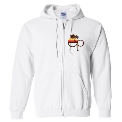 Vintage Retro OP Ocean Pacific Logo Full Zip Hoodie