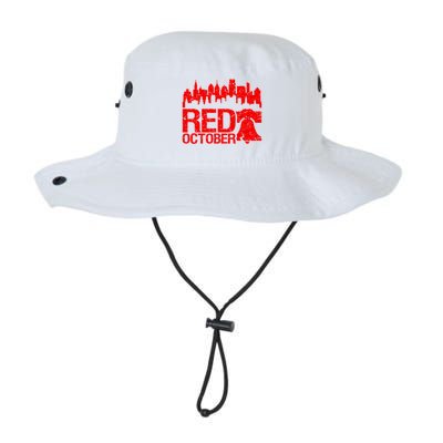 Vintage Red October Philadelphia Skyline Baseball Bucket Hat