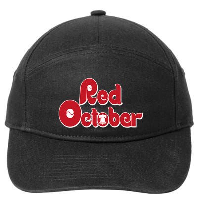 Vintage Red October Philadelphia Skyline Baseball 7-Panel Snapback Hat