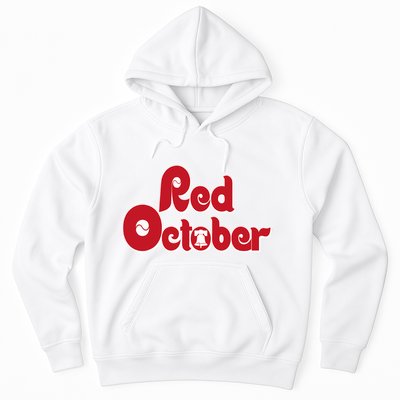 Vintage Red October Philadelphia Skyline Baseball Hoodie