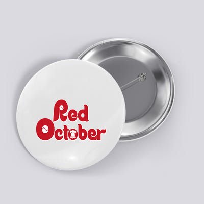 Vintage Red October Philadelphia Skyline Baseball Button