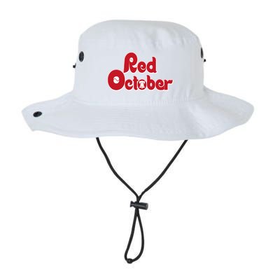 Vintage Red October Philadelphia Skyline Baseball Bucket Hat