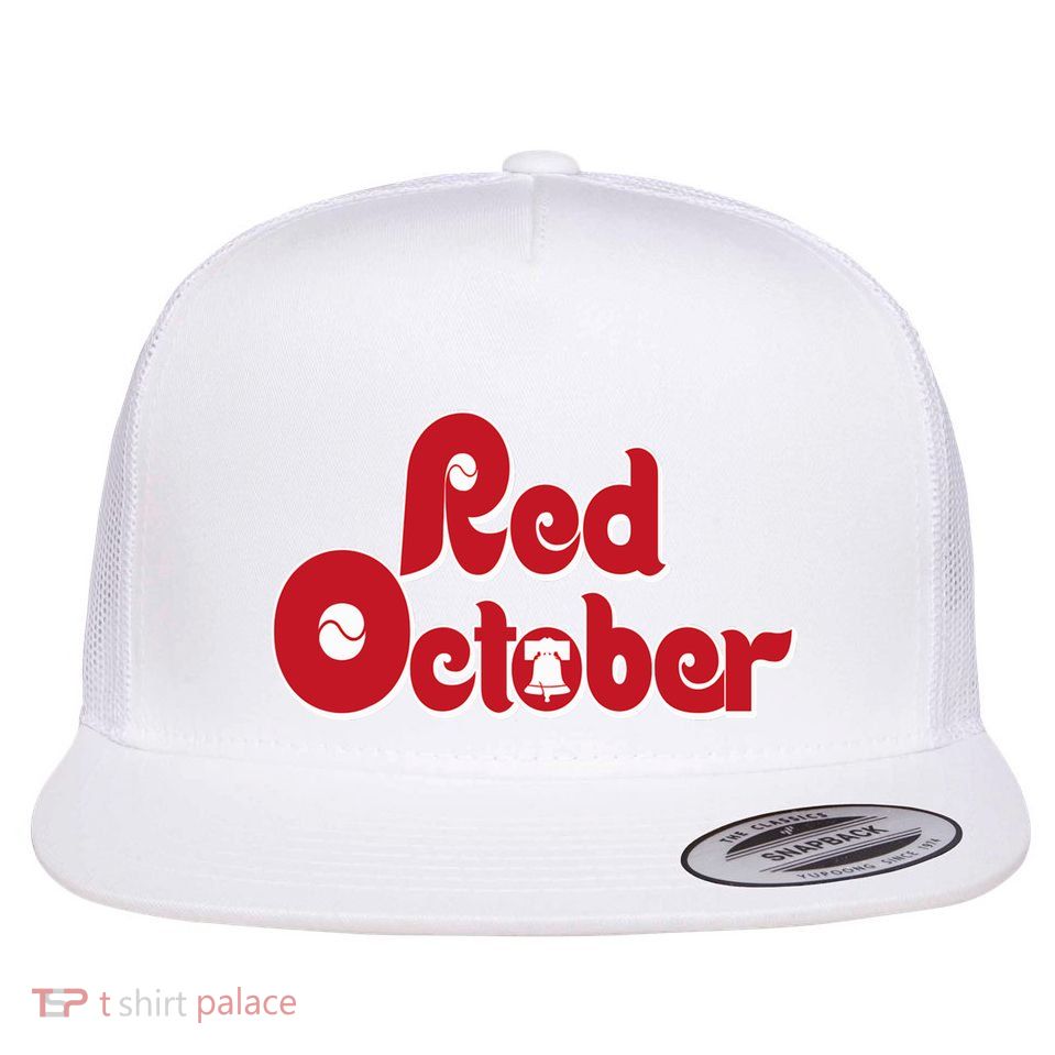 Vintage Red October Philadelphia Skyline Baseball Flatbill Hat