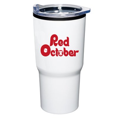 Vintage Red October Philadelphia Skyline Baseball Tumbler