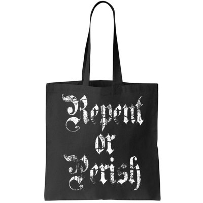 Vintage Repent or Parish Christian Bag