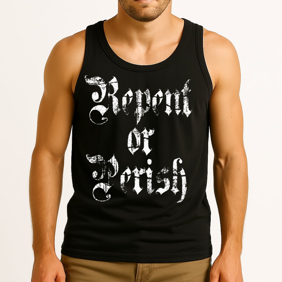 Vintage Repent or Parish Christian Tank Top