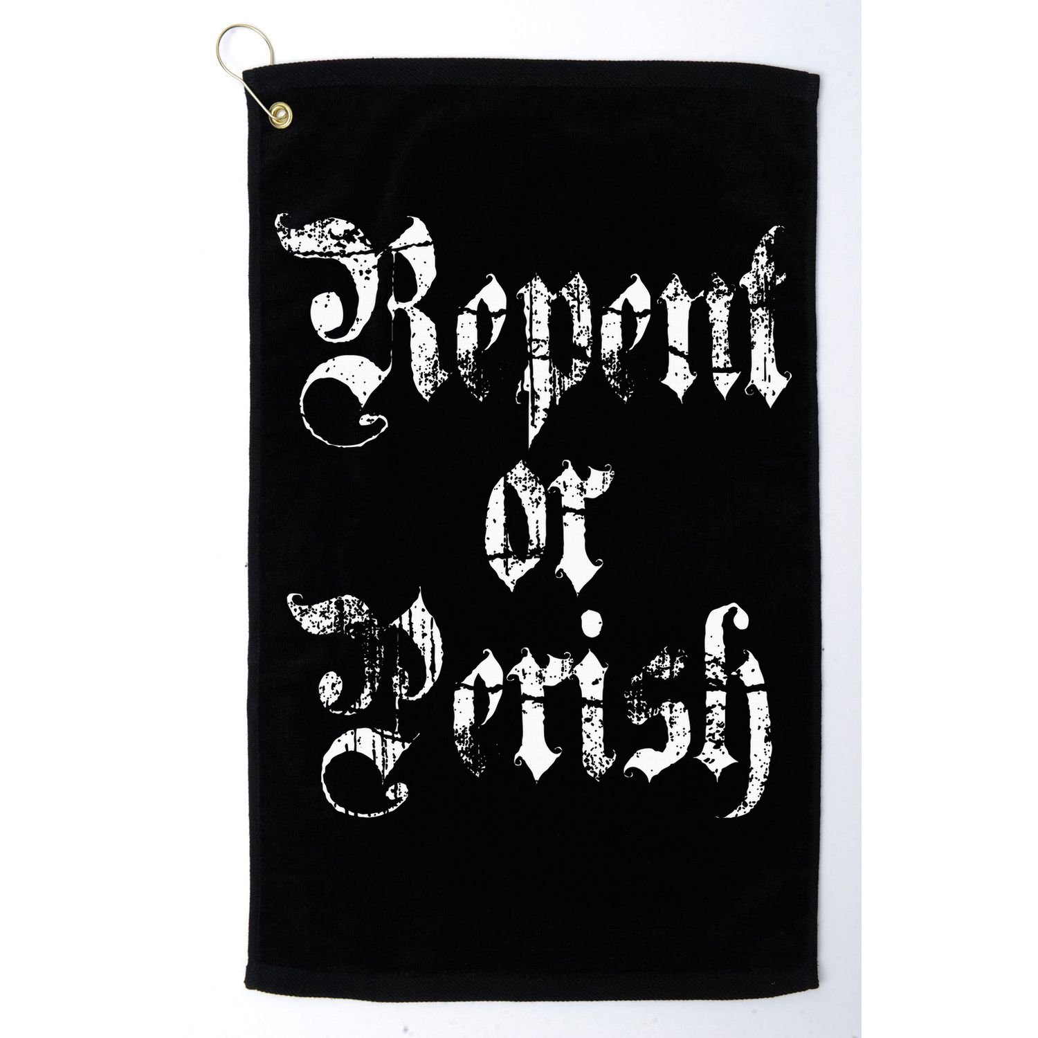 Vintage Repent or Parish Christian Golf Towel