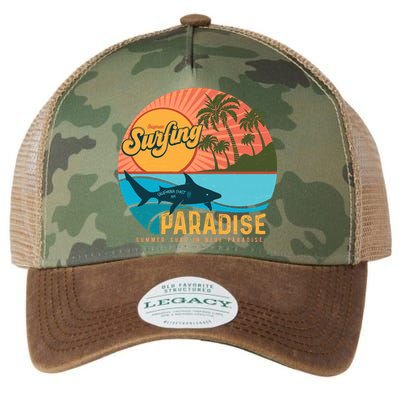 Vintage Retro Orignal Surfing Paradise Shark Legacy Tie Dye Trucker Hat
