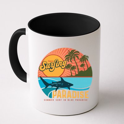 Vintage Retro Orignal Surfing Paradise Shark Mug