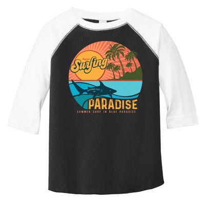 Vintage Retro Orignal Surfing Paradise Shark Toddler Fine Jersey T-Shirt