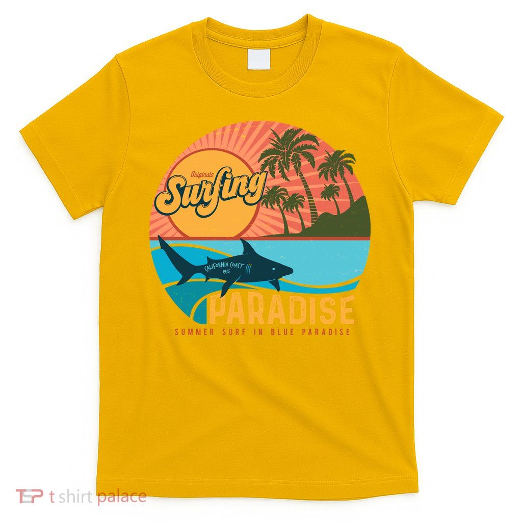 Vintage Retro Orignal Surfing Paradise Shark T-Shirt