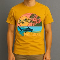 Vintage Retro Orignal Surfing Paradise Shark T-Shirt