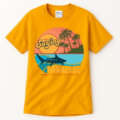 Vintage Retro Orignal Surfing Paradise Shark Tall T-Shirt