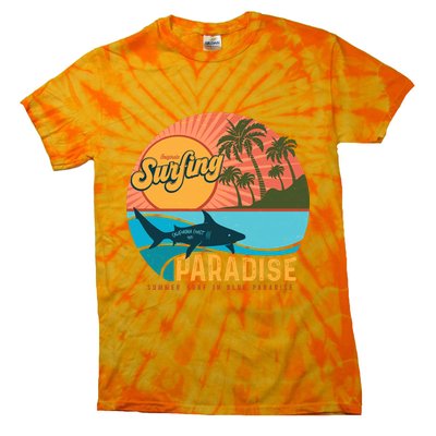 Vintage Retro Orignal Surfing Paradise Shark Tie-Dye T-Shirt