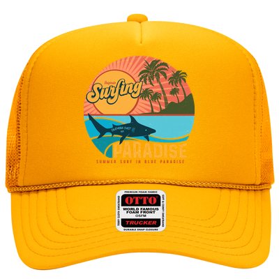 Vintage Retro Orignal Surfing Paradise Shark Trucker Hat