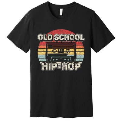 Vintage Retro Old School Hip Hop 80s 90s Cassette Music Premium T-Shirt