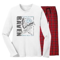 Valhalla Raven Odins Runes Norse Compass Viking Women's Long Sleeve Flannel Pajama Set 