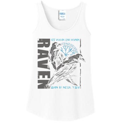 Valhalla Raven Odins Runes Norse Compass Viking Ladies Essential Tank