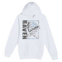 Valhalla Raven Odins Runes Norse Compass Viking Premium Pullover Hoodie