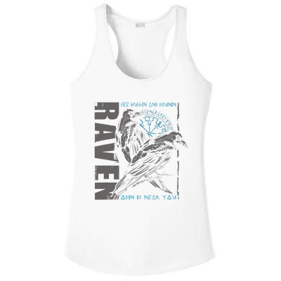 Valhalla Raven Odins Runes Norse Compass Viking Ladies PosiCharge Competitor Racerback Tank