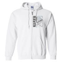 Valhalla Raven Odins Runes Norse Compass Viking Full Zip Hoodie