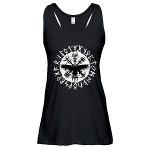 Viking Raven Odin Runes Vegvisir Ladies Essential Flowy Tank