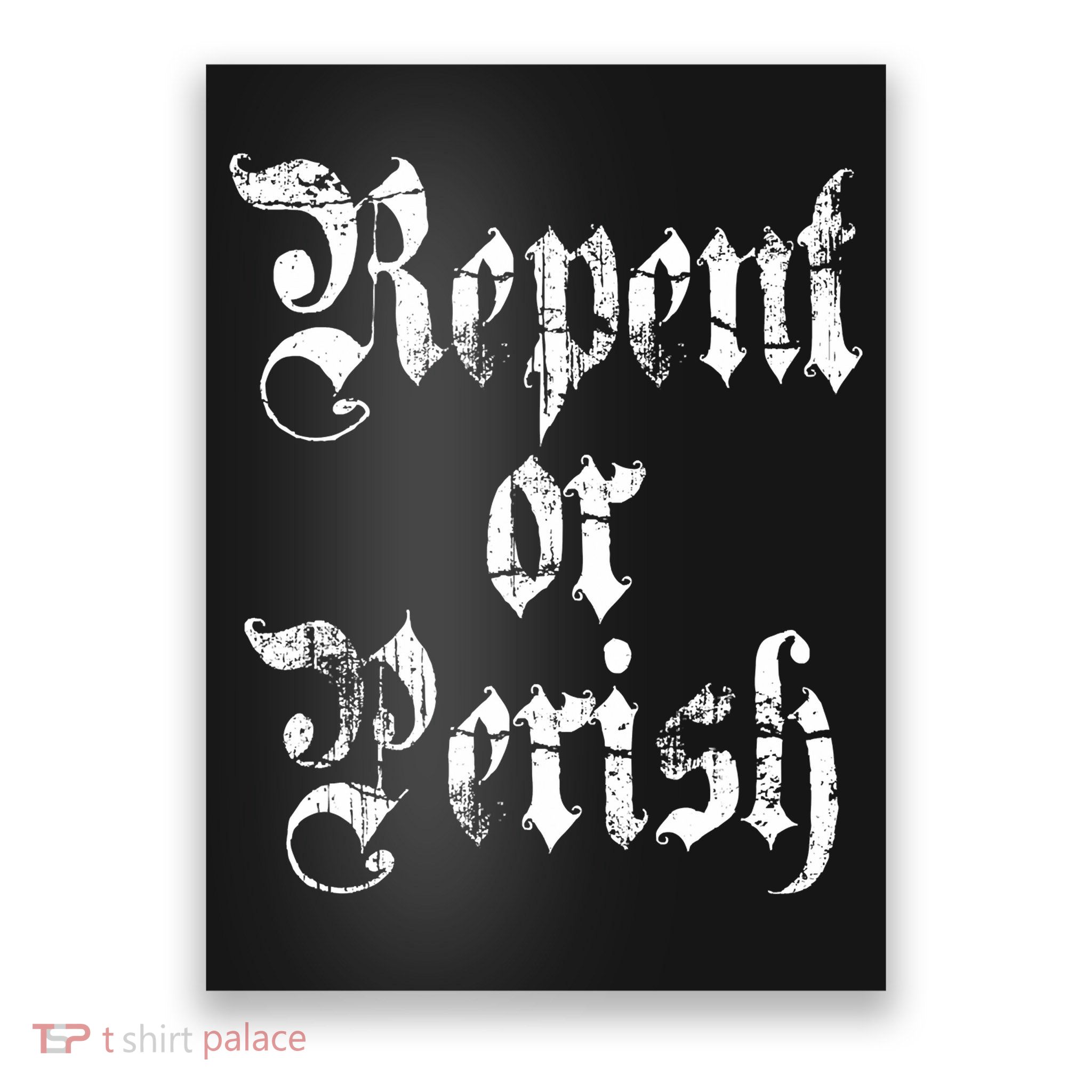 Vintage Repent Or Parish Christian Poster