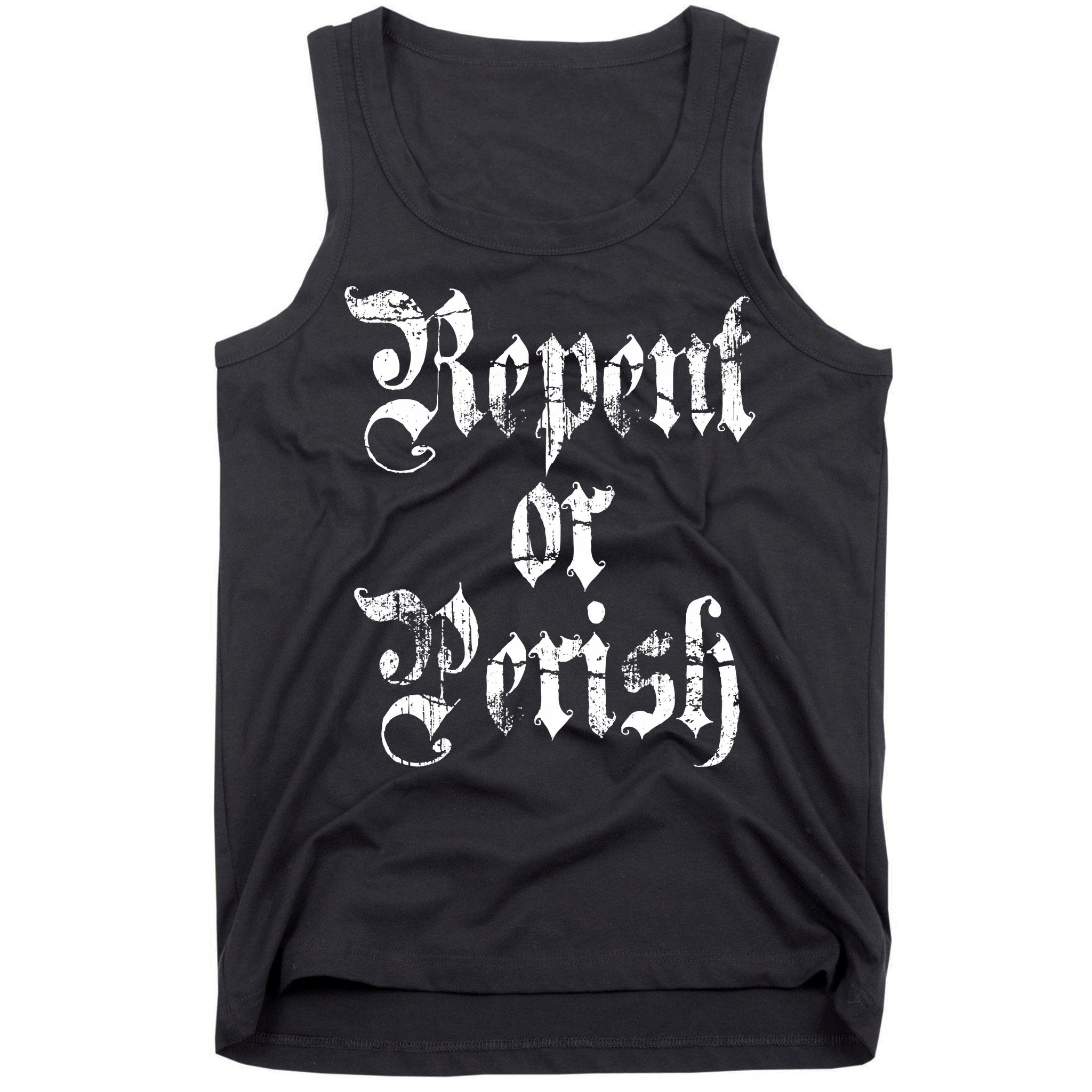 Vintage Repent Or Parish Christian Tank Top