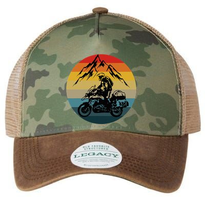 Vintage Retro Off Road Adventure Motorcycle Lover Legacy Tie Dye Trucker Hat