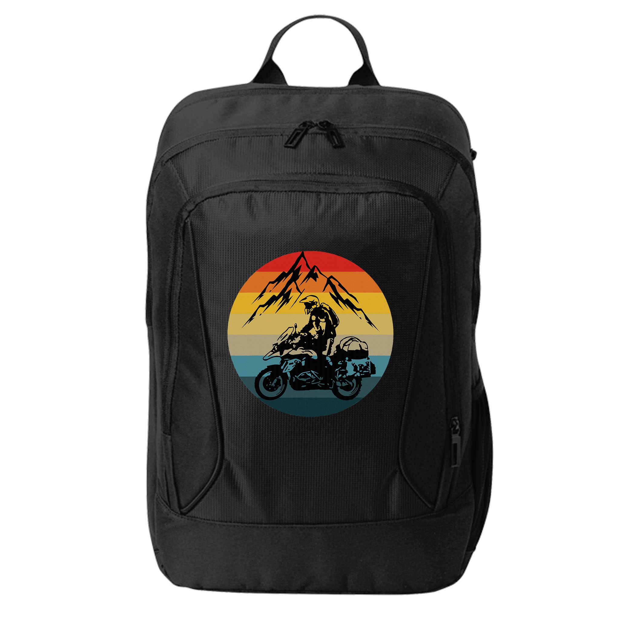 Vintage Retro Off Road Adventure Motorcycle Lover City Backpack