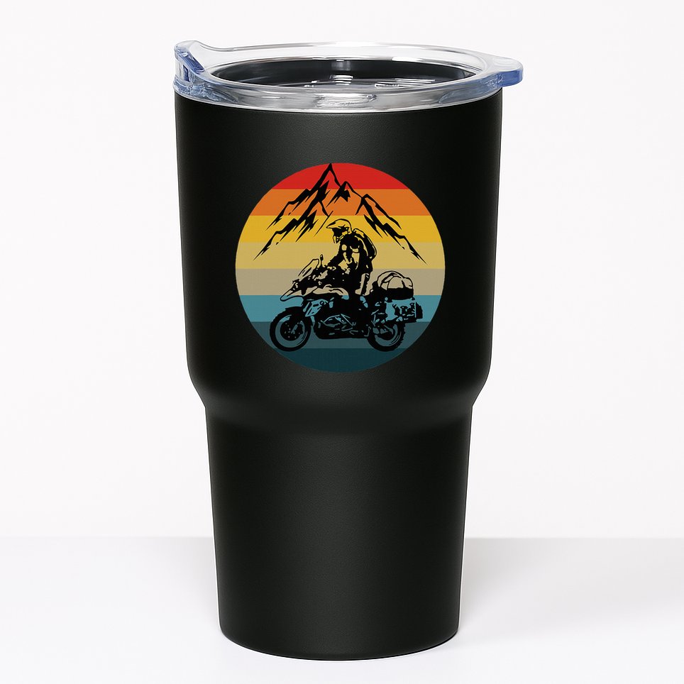 Vintage Retro Off Road Adventure Motorcycle Lover Tumbler