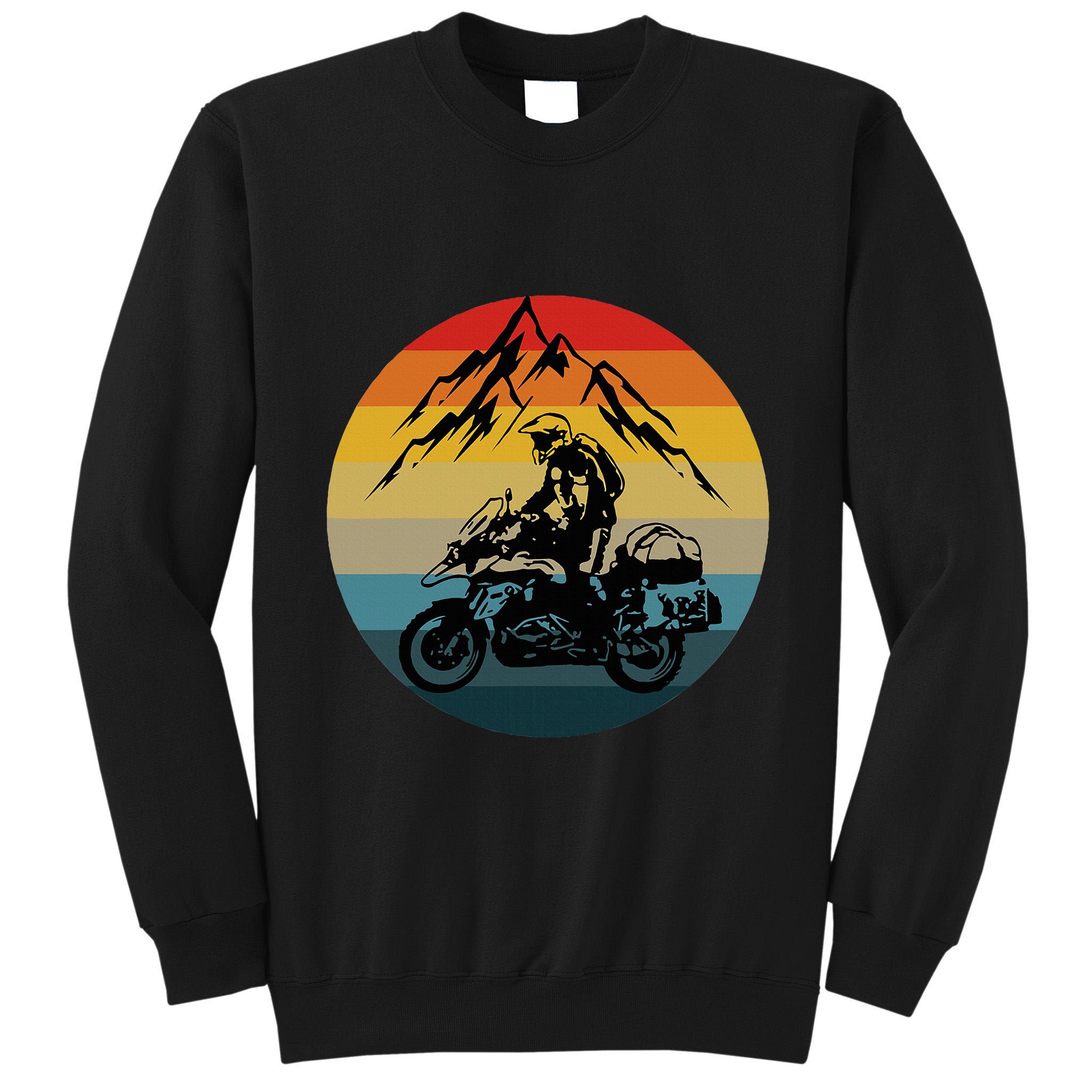 Vintage Retro Off Road Adventure Motorcycle Lover Tall Sweatshirt