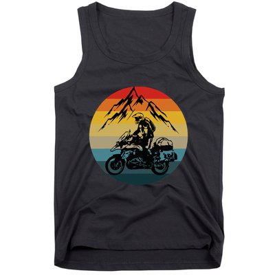 Vintage Retro Off Road Adventure Motorcycle Lover Tank Top