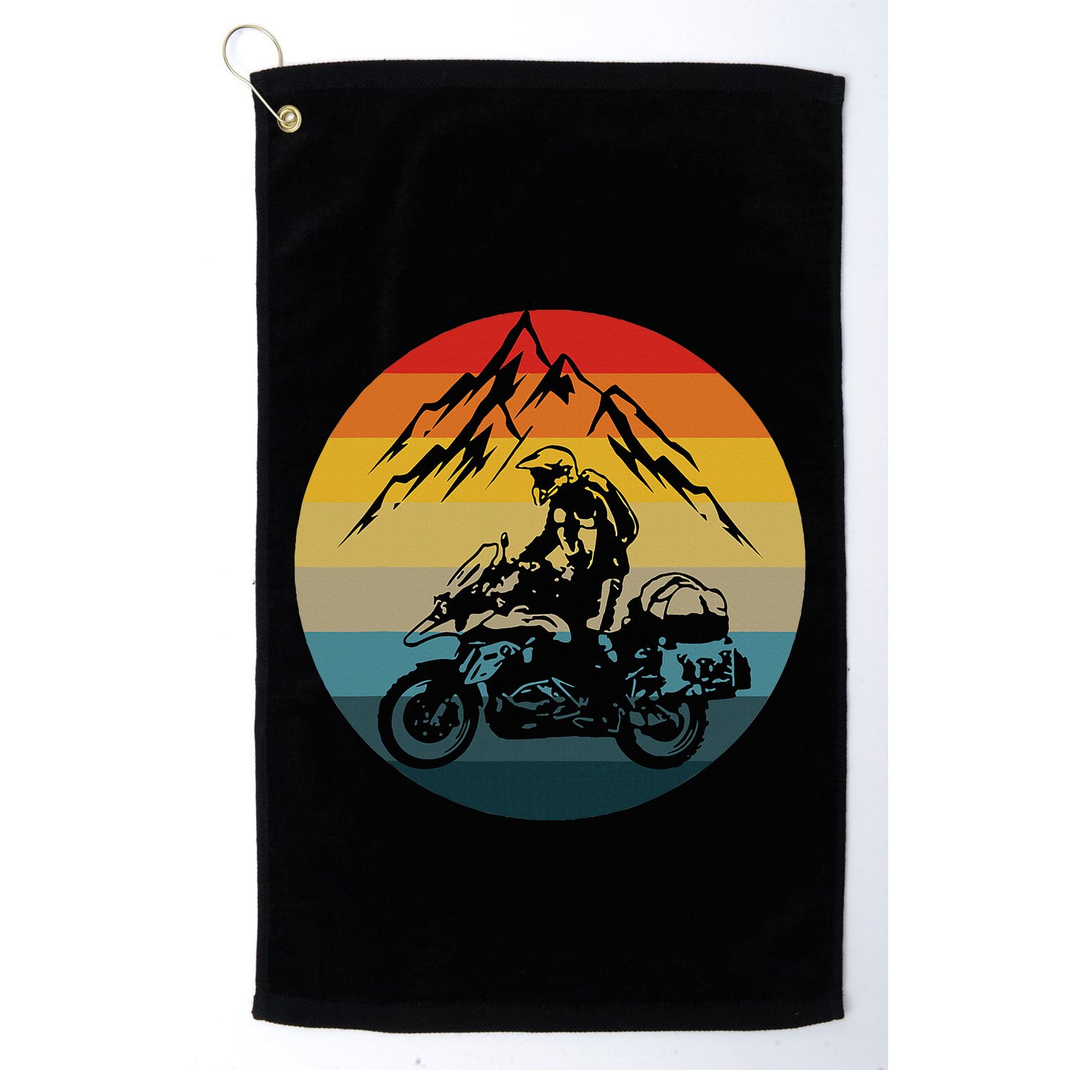Vintage Retro Off Road Adventure Motorcycle Lover Golf Towel