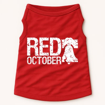Vintage Red October Philadelphia Retro Doggie Tank
