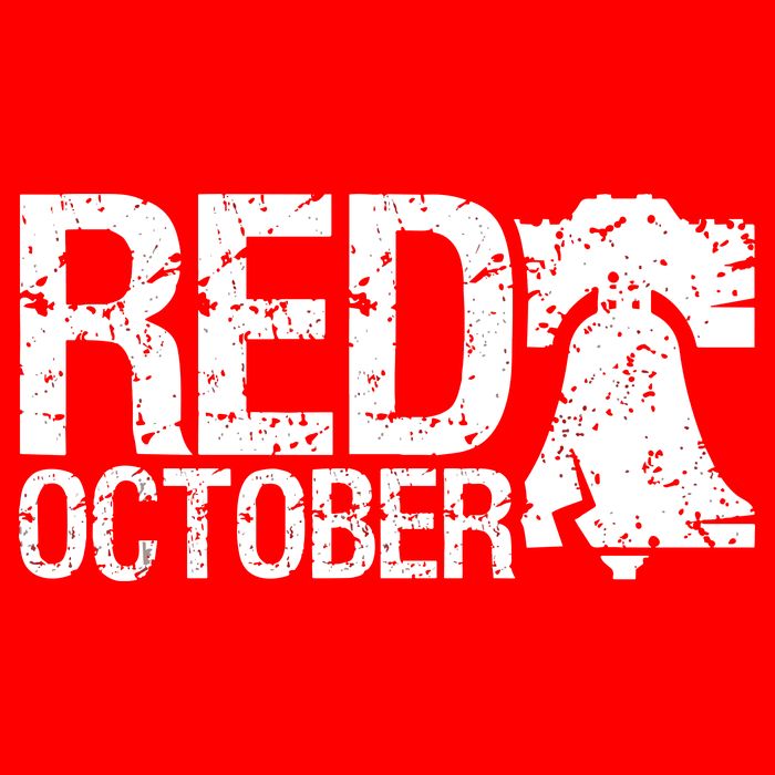 Vintage Red October Philadelphia Retro T-Shirt