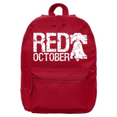Vintage Red October Philadelphia Retro 16 in Basic Backpack