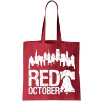 Vintage Red October Philadelphia Skyline Baseball Bag
