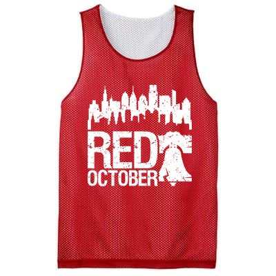 Vintage Red October Philadelphia Skyline Baseball Mesh Reversible Basketball Jersey Tank