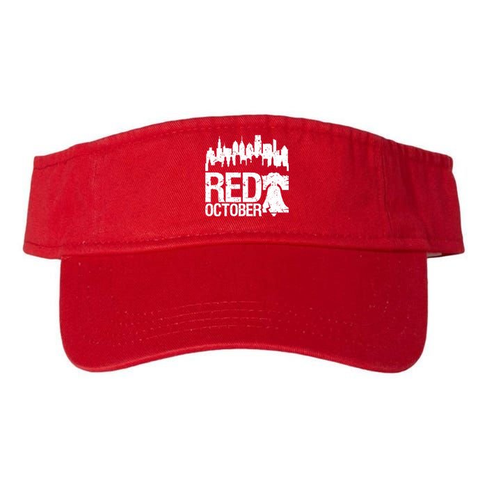 Vintage Red October Philadelphia Skyline Baseball Valucap Bio-Washed Visor