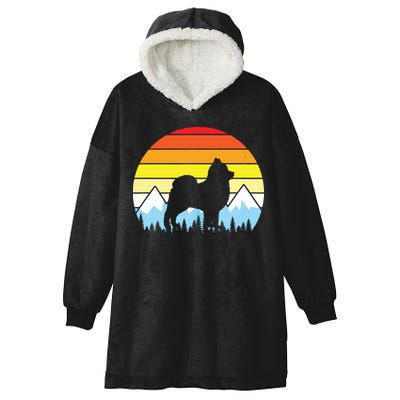 Vintage Retro Pomeranian Lovers Gifts Pomeranian Hooded Wearable Blanket
