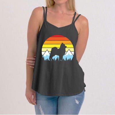 Vintage Retro Pomeranian Lovers Gifts Pomeranian Women's Strappy Tank