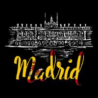 Vintage Royal Palace In Madrid With Spain Flag Cooling Performance Crew T-Shirt