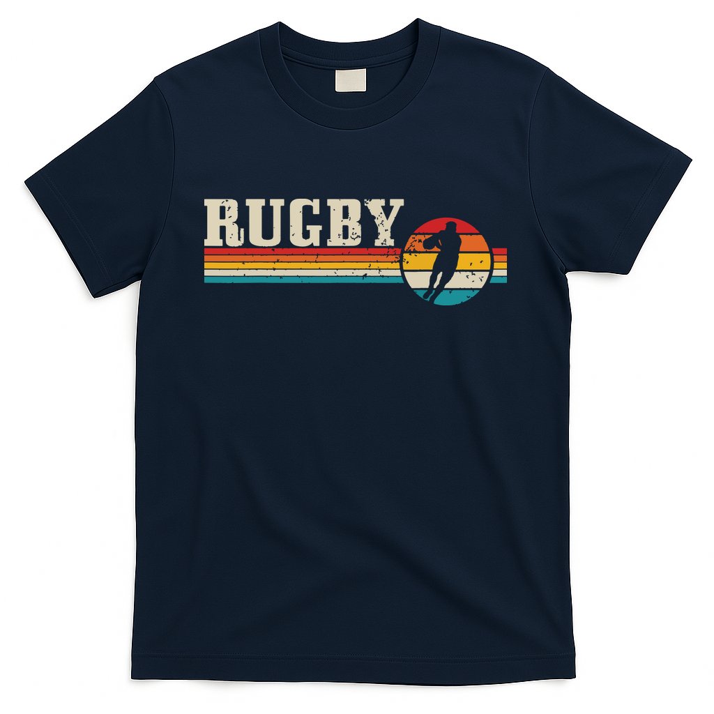 Vintage Rugby Player Sports Retro Men Boy Soccer T-Shirt
