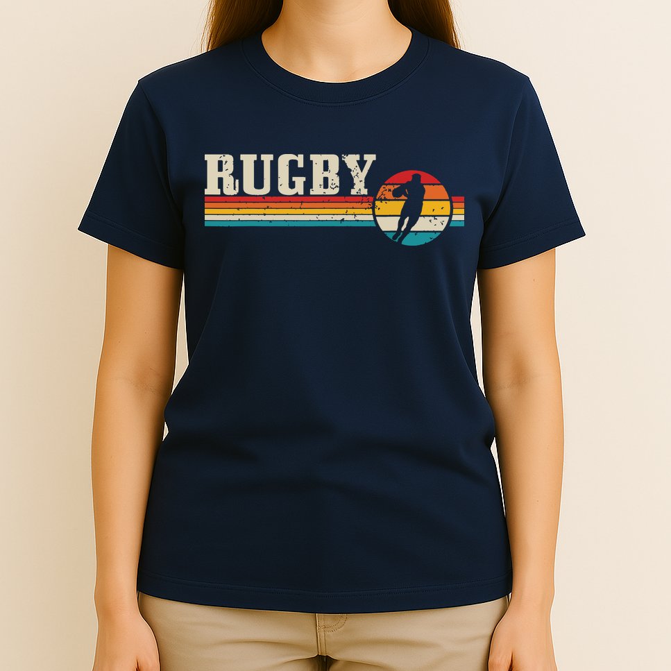 Vintage Rugby Player Sports Retro Men Boy Soccer T-Shirt