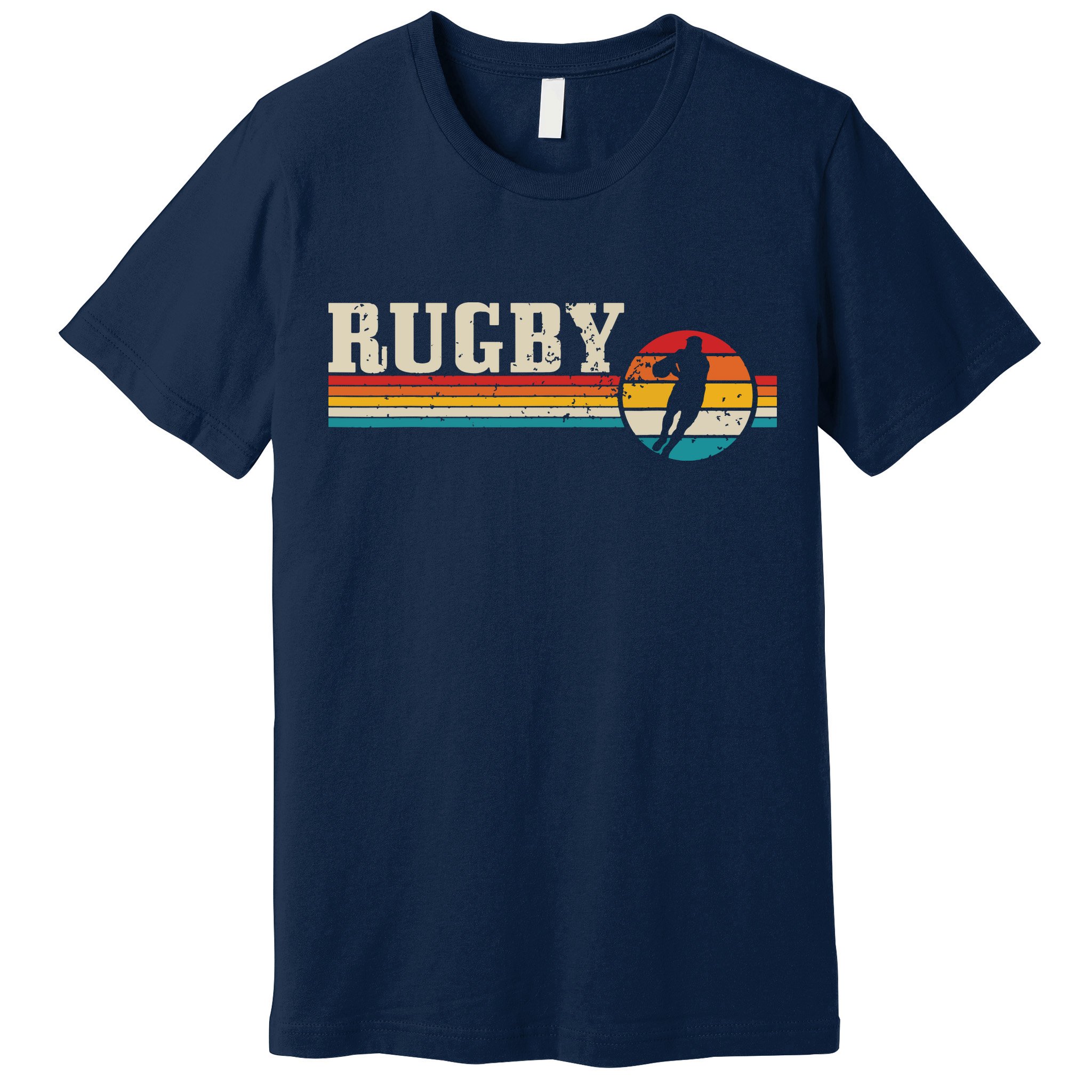 Vintage Rugby Player Sports Retro Men Boy Soccer Premium T-Shirt