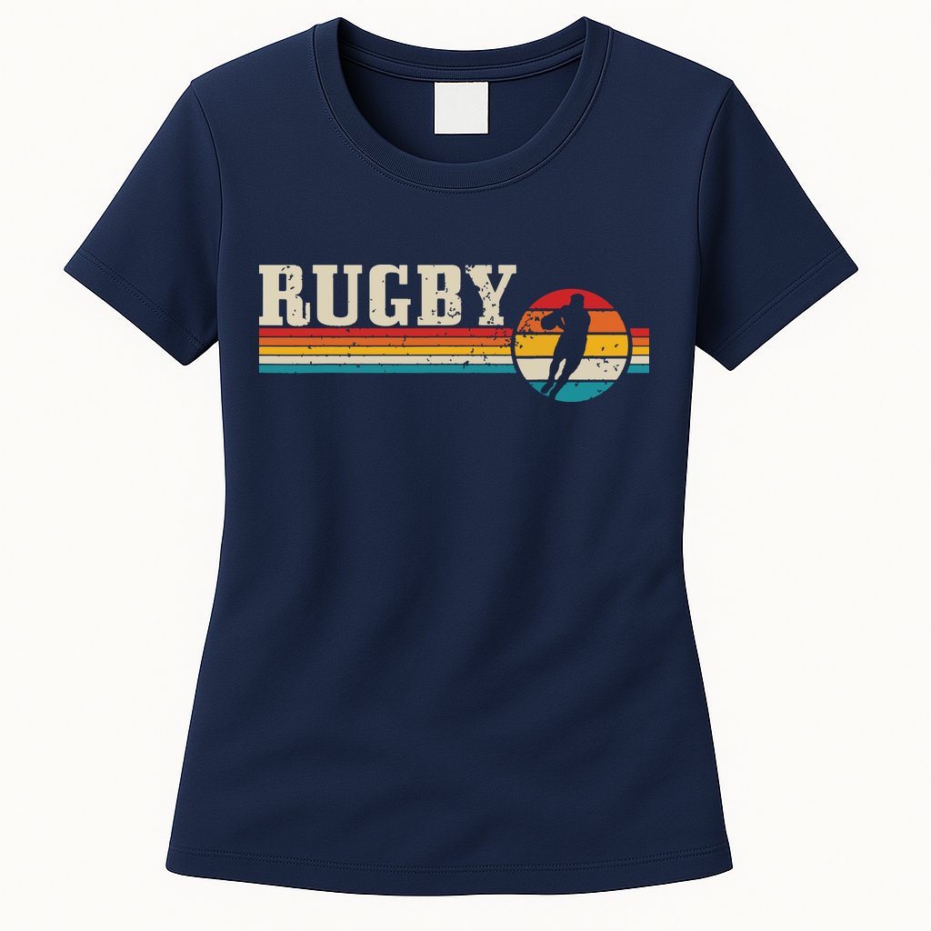 Vintage Rugby Player Sports Retro Men Boy Soccer Womens T-Shirt