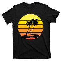 Vintage Retro Palm Tree Sunset T-Shirt